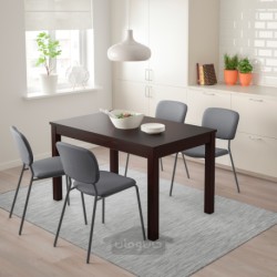 میز قابل گسترش ایکیا مدل IKEA LANEBERG رنگ قهوه ای
