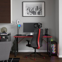 میز و صندلی بازی ایکیا مدل IKEA HUVUDSPELARE / MATCHSPEL رنگ مشکی