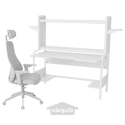 میز و صندلی بازی ایکیا مدل IKEA FREDDE / MATCHSPEL رنگ سفید/خاکستری روشن