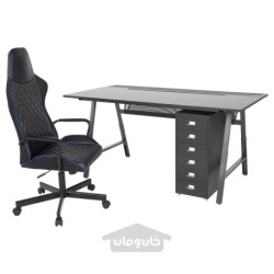 میز تحریر، صندلی و واحد کشو ایکیا مدل IKEA UTESPELARE / HELMER