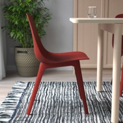 صندلی ایکیا مدل IKEA ODGER رنگ قرمز