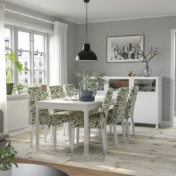 میز و 6 عدد صندلی ایکیا مدل IKEA EKEDALEN / BERGMUND رنگ سفید