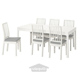 میز و 6 عدد صندلی ایکیا مدل IKEA EKEDALEN / EKEDALEN رنگ سفید