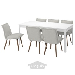 میز و 6 عدد صندلی ایکیا مدل IKEA EKEDALEN / KLINTEN رنگ سفید