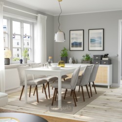 میز و 6 عدد صندلی ایکیا مدل IKEA EKEDALEN / KLINTEN رنگ سفید