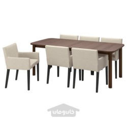 میز و 6 عدد صندلی راحتی ایکیا مدل IKEA STRANDTORP / MÅRENÄS