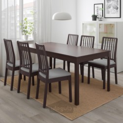 میز قابل گسترش ایکیا مدل IKEA EKEDALEN رنگ قهوه ای تیره
