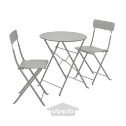 میز + 2 صندلی، فضای باز ایکیا مدل IKEA SUNDSÖ رنگ خاکستری ساندسو/خاکستری
