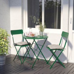 میز + 2 صندلی، فضای باز ایکیا مدل IKEA SUNDSÖ رنگ سبز ساندسو/خاکستری کودارنا