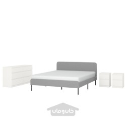 مبلمان اتاق خواب ست 4 عددی ایکیا مدل IKEA SLATTUM / KULLEN