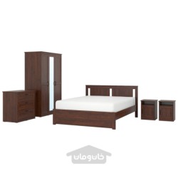 مبلمان اتاق خواب، مجموعه 5 عددی ایکیا مدل IKEA SONGESAND رنگ قهوه ای