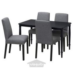 میز و 4 عدد صندلی ایکیا مدل IKEA DANDERYD / BERGMUND رنگ مشکی