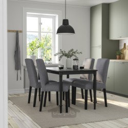 میز و 4 عدد صندلی ایکیا مدل IKEA DANDERYD / BERGMUND رنگ مشکی