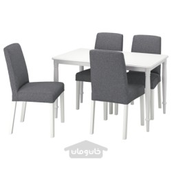 میز و 4 عدد صندلی ایکیا مدل IKEA DANDERYD / BERGMUND رنگ سفید
