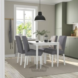 میز و 4 عدد صندلی ایکیا مدل IKEA DANDERYD / BERGMUND رنگ سفید