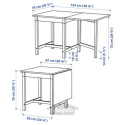 میز و 2 عدد صندلی ایکیا مدل IKEA PINNTORP / PINNTORP