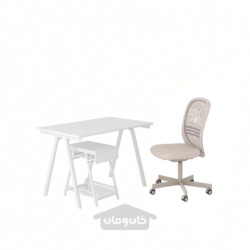 ترکیب میز تحریر و انباری ایکیا مدل IKEA TROTTEN / FLINTAN