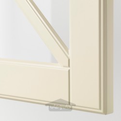 درب شیشه ای با میله متقاطع ایکیا مدل IKEA BODBYN رنگ مایل به سفید