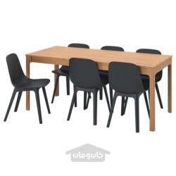 میز و 6 عدد صندلی ایکیا مدل IKEA EKEDALEN / ODGER رنگ بلوط