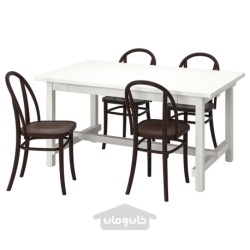 میز و 4 عدد صندلی ایکیا مدل IKEA NORDVIKEN / SKOGSBO رنگ سفید
