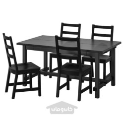 میز و 4 عدد صندلی ایکیا مدل IKEA NORDVIKEN / NORDVIKEN رنگ مشکی