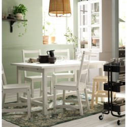 میز و 4 عدد صندلی ایکیا مدل IKEA NORDVIKEN / NORDVIKEN رنگ سفید