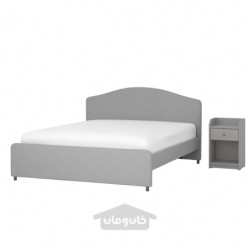 مبلمان اتاق خواب، مجموعه 2 عددی ایکیا مدل IKEA HAUGA رنگ خاکستری ویسل