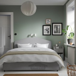 مبلمان اتاق خواب، مجموعه 2 عددی ایکیا مدل IKEA HAUGA رنگ خاکستری ویسل