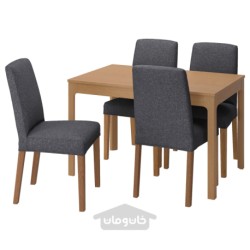 میز و 4 عدد صندلی ایکیا مدل IKEA EKEDALEN / BERGMUND رنگ بلوط