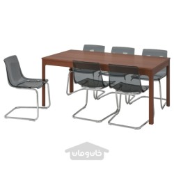 میز و 6 عدد صندلی ایکیا مدل IKEA EKEDALEN / TOBIAS رنگ قهوه ای