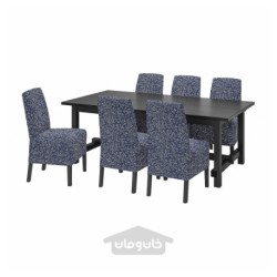 میز و 6 عدد صندلی ایکیا مدل IKEA NORDVIKEN / BERGMUND رنگ مشکی