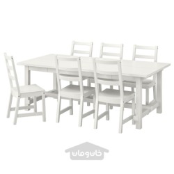 میز و 6 عدد صندلی ایکیا مدل IKEA NORDVIKEN / NORDVIKEN رنگ سفید