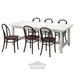 میز و 6 عدد صندلی ایکیا مدل IKEA NORDVIKEN / SKOGSBO رنگ سفید