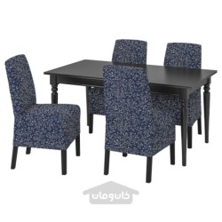 میز و 4 عدد صندلی ایکیا مدل IKEA INGATORP / BERGMUND رنگ مشکی