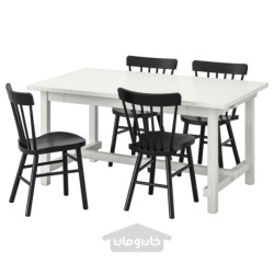 میز و 4 عدد صندلی ایکیا مدل IKEA NORDVIKEN / NORRARYD رنگ سفید