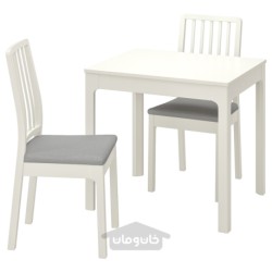 میز و 2 عدد صندلی ایکیا مدل IKEA EKEDALEN / EKEDALEN رنگ سفید