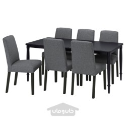 میز و 6 عدد صندلی ایکیا مدل IKEA DANDERYD / BERGMUND رنگ مشکی