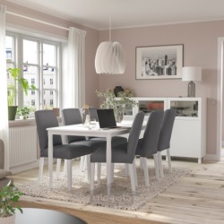 میز و 6 عدد صندلی ایکیا مدل IKEA DANDERYD / BERGMUND رنگ سفید