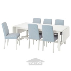 میز و 6 عدد صندلی ایکیا مدل IKEA NORDVIKEN / BERGMUND رنگ سفید