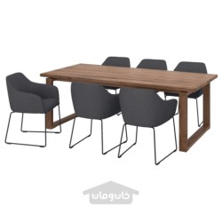 میز و 6 عدد صندلی راحتی ایکیا مدل IKEA MÖRBYLÅNGA / TOSSBERG