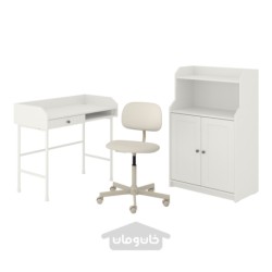 ترکیب میز تحریر و انباری ایکیا مدل IKEA HAUGA/BLECKBERGET