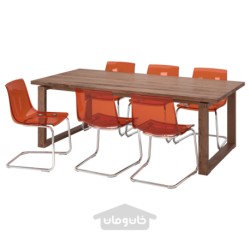 میز و 6 عدد صندلی ایکیا مدل IKEA MÖRBYLÅNGA / TOBIAS