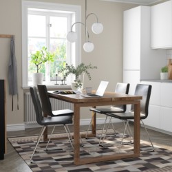 میز و 4 عدد صندلی ایکیا مدل IKEA MÖRBYLÅNGA / LILLÅNÄS