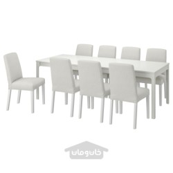 میز و 8 عدد صندلی ایکیا مدل IKEA EKEDALEN / BERGMUND