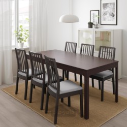 میز و 6 عدد صندلی ایکیا مدل IKEA EKEDALEN / EKEDALEN رنگ قهوه ای تیره