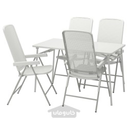 میز + 4 صندلی تکیه دار، فضای باز ایکیا مدل IKEA TORPARÖ