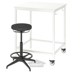 میز و پشتیبان نشستن/ایستادن ایکیا مدل IKEA TROTTEN/LIDKULLEN