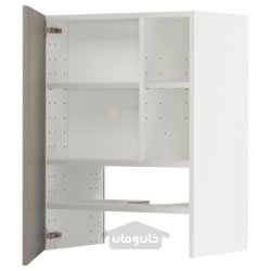 کابینت دیواری برای هود استخراج با قفسه/درب ایکیا مدل IKEA METOD رنگ بژ استنسوند