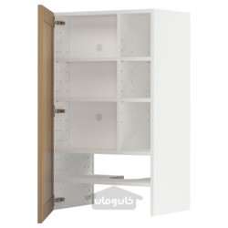 کابینت دیواری برای هود استخراج با قفسه/درب ایکیا مدل IKEA METOD رنگ بلوط ودهمن