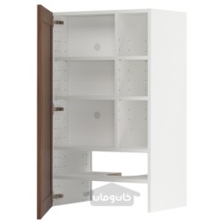 کابینت دیواری برای هود استخراج با قفسه/درب ایکیا مدل IKEA METOD رنگ اثر گردوی قهوه ای اینکوپینگ